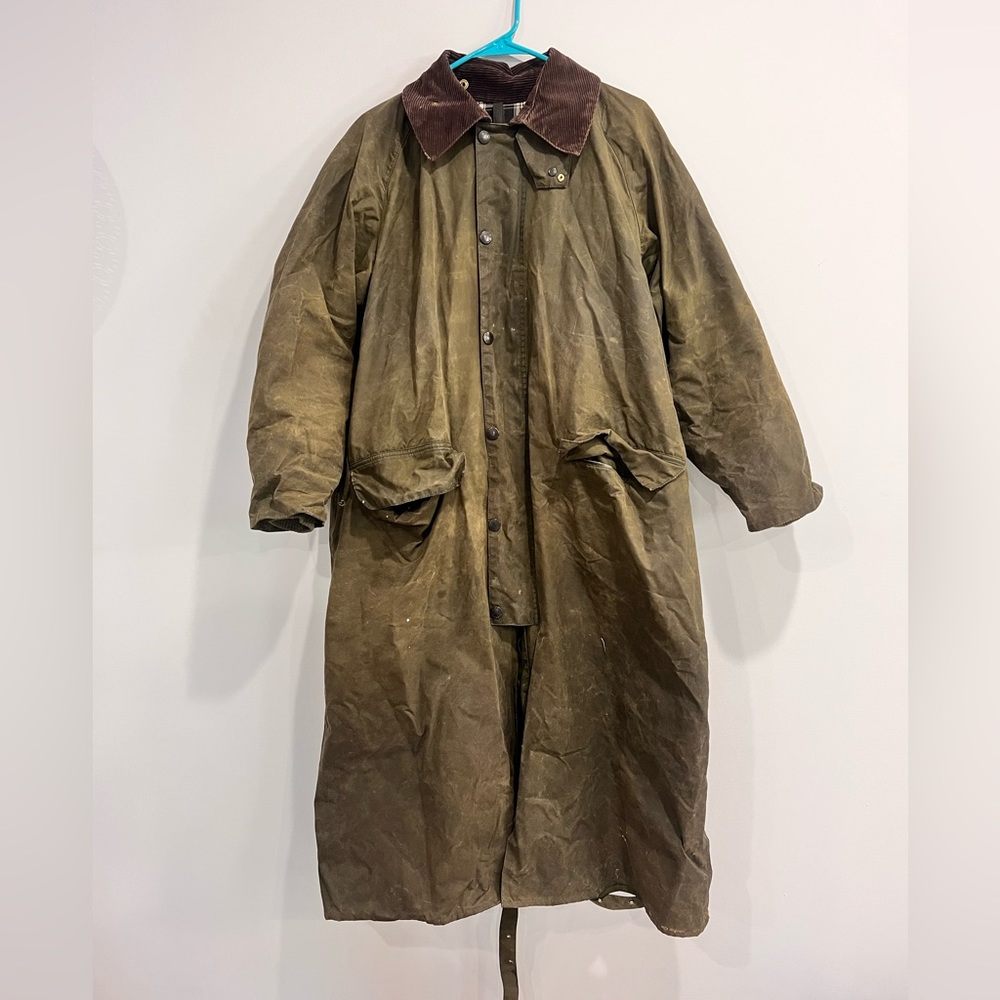 Vintage Barbour Burghley Wax Cotton Riding Jacket